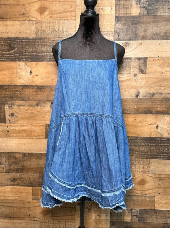 Free People Tops - Free People We the Free Women's Denim Frayed Tank Shirt XL Exrta Large TEP 103